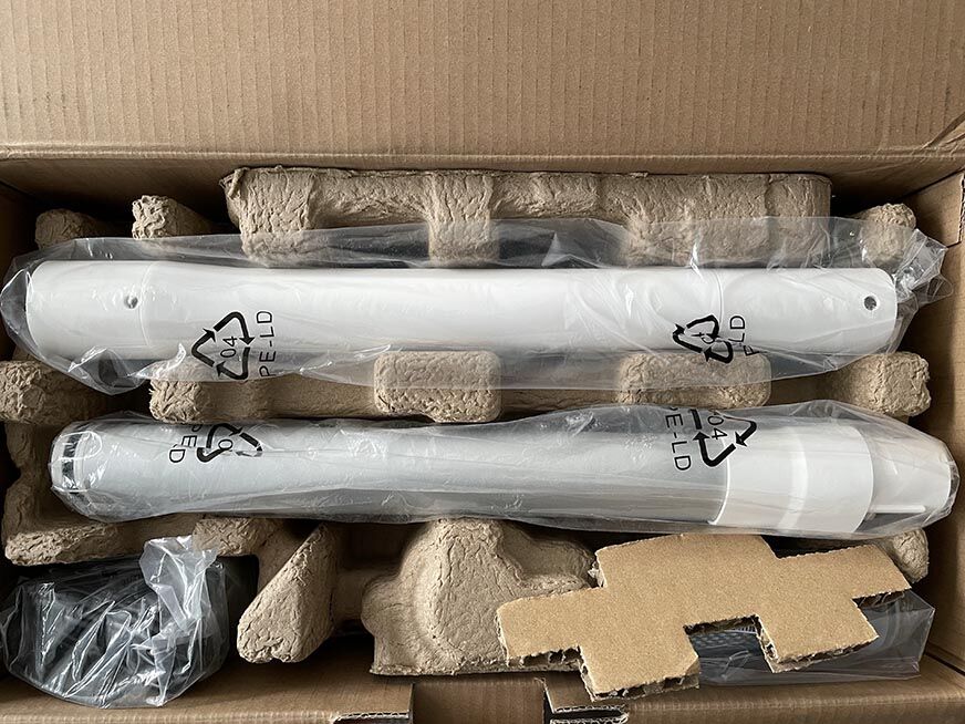 Verpackung. Plastiktüten des Tineco S15 Pro